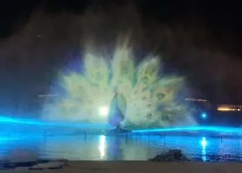 Water Show with laser,water screen projection