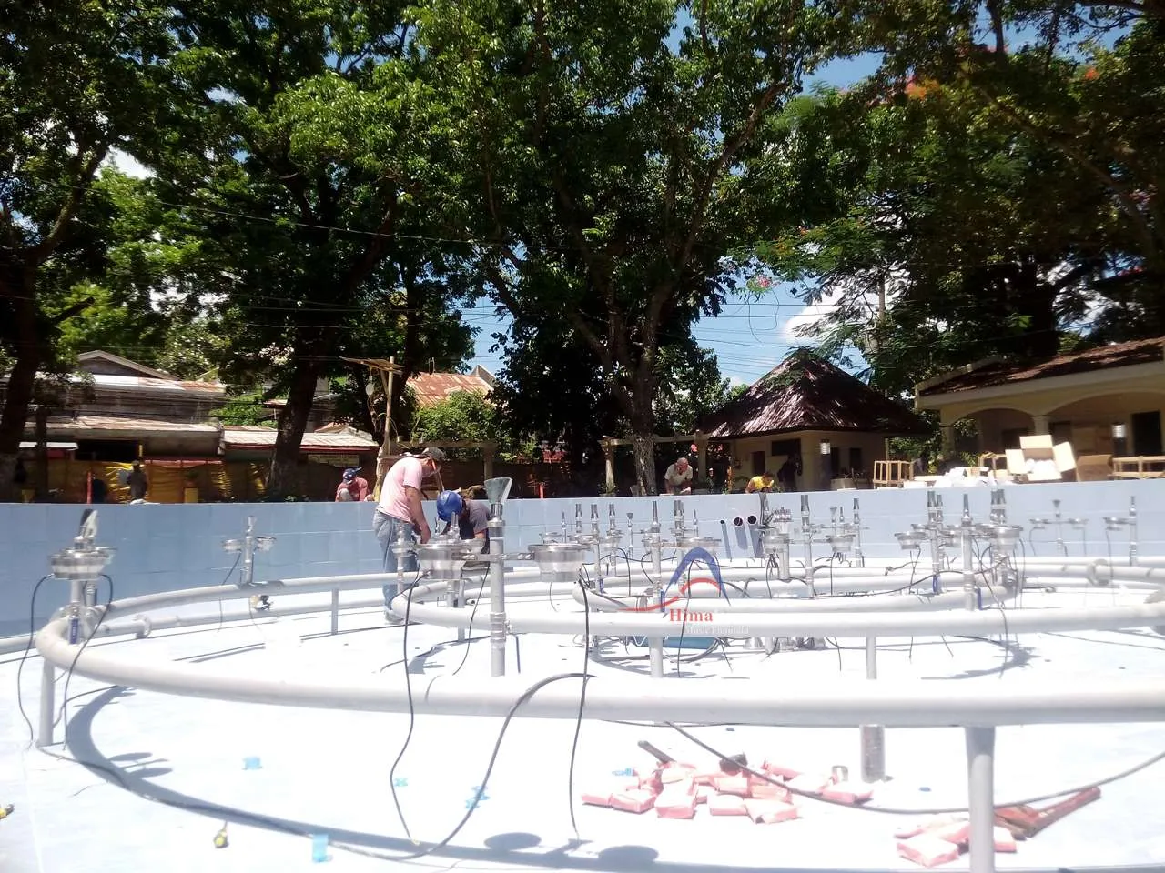 Pond Water Dancing Fountain installation,The Philippines