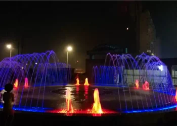 Changsha Airport Highway Entrance Musical Water Fountain Project, China-Square Dry Fountain