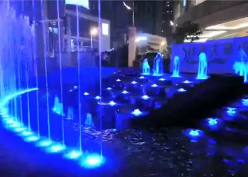 Grand Sun City Hotel Pool Water Fountain Synchronized With Music And Lighting, China