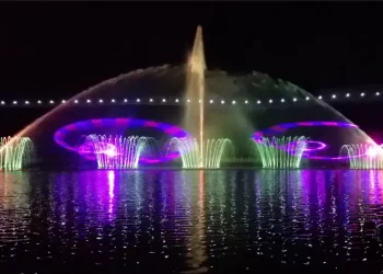 Qinghai Guide Water Park Music Fountain With Laser Projection, China