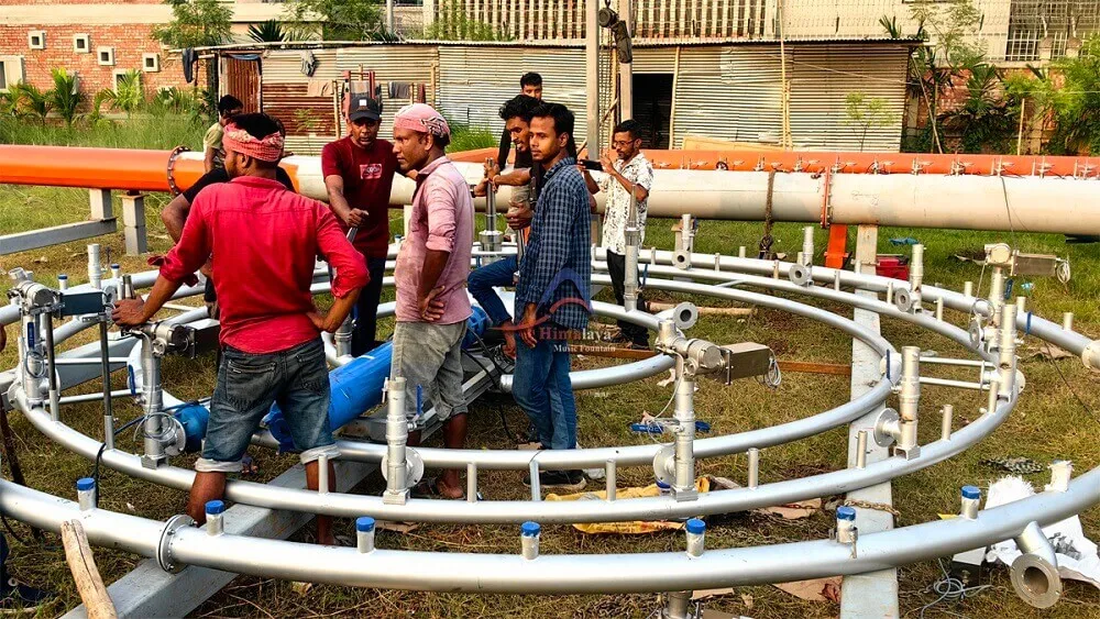 fountain installation