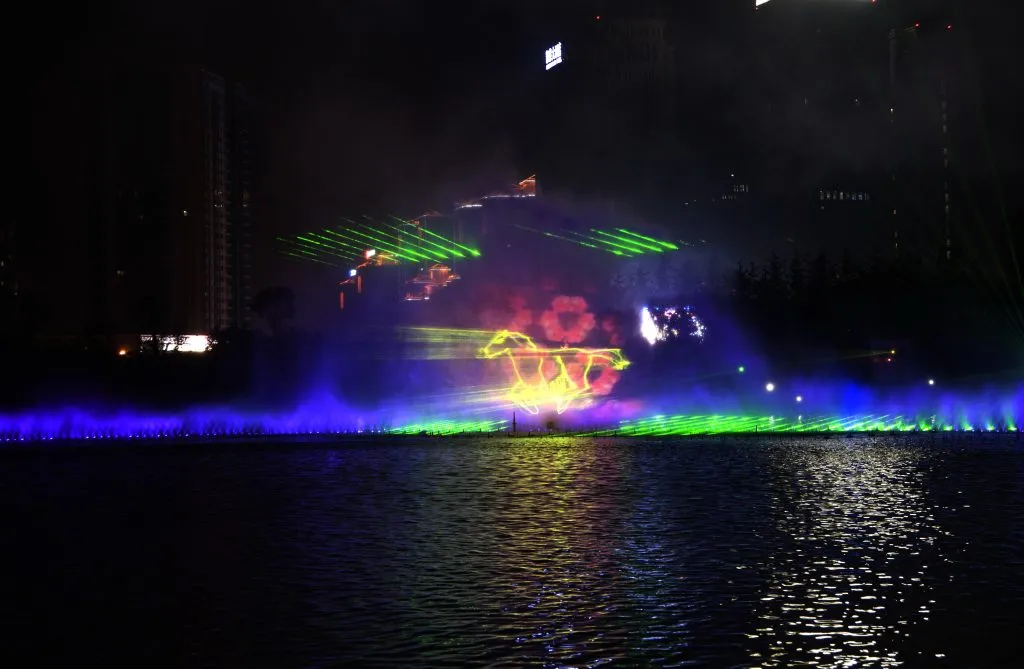 Water screen projection